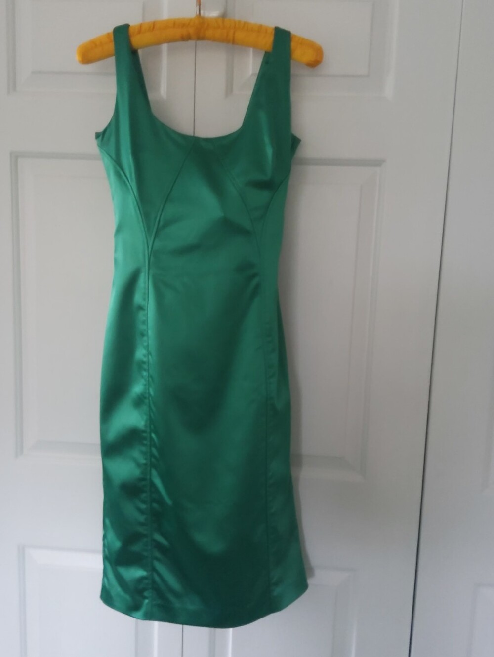 Vintage Only Under 40 By D&G Dolce & Gabbana Sheath Midi Green Stretch Satin